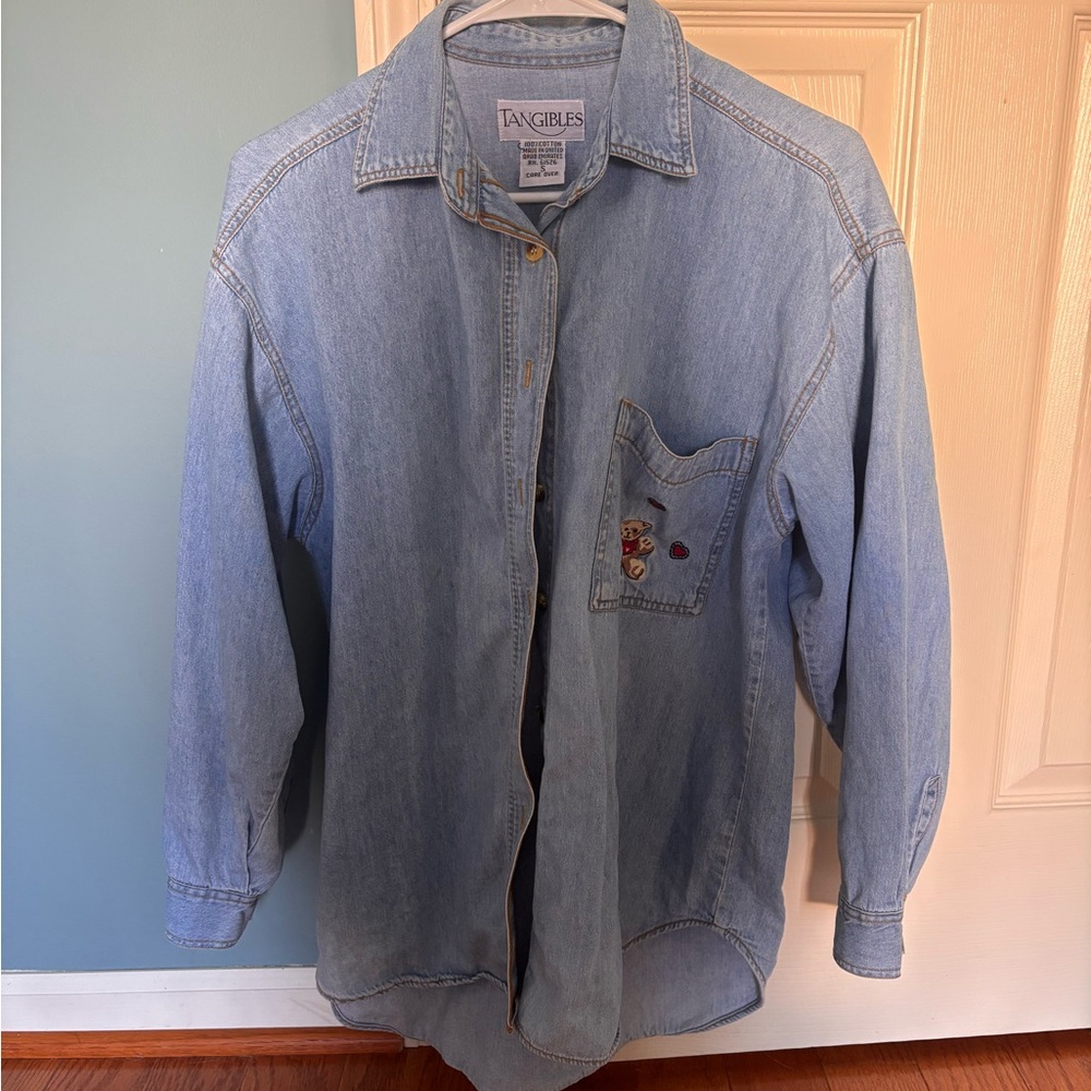 Tangibles Women's Light Blue Button Down Shirt